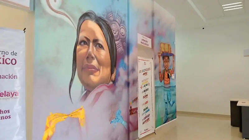 Los murales se encuentran dentro de las oficinas de Derechos Humanos.